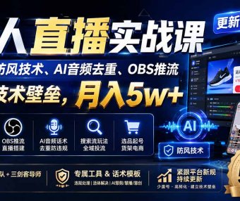 无人直播实战课(更新9月
